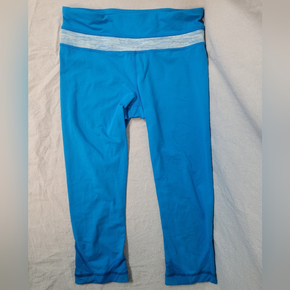 Lululemon Legging Womens 4 Blue Run Inspire Crop II Beach Blanket Work